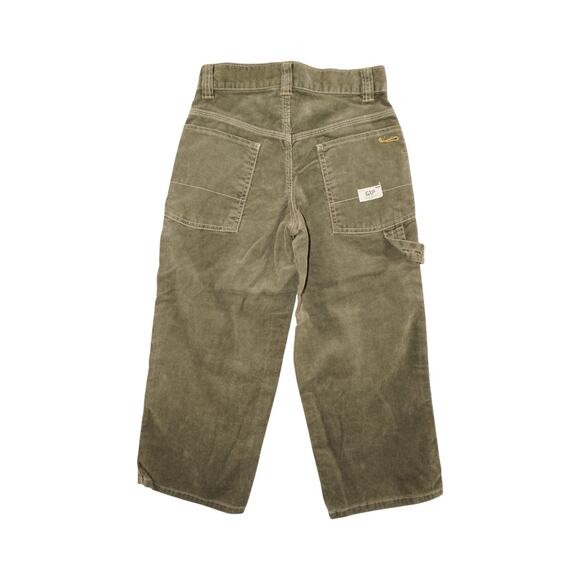 Vintage GAP Carpenter Corduroy Work Pants Olive Green Y2K Utility Style - Picture 2 of 10